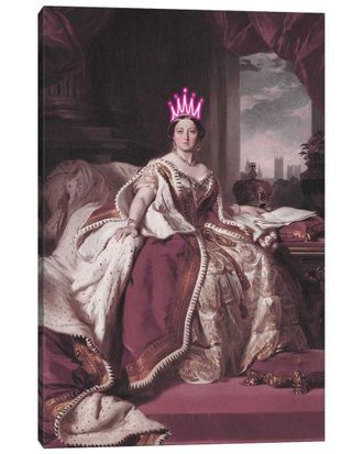 iCanvas Queen Victoria Neon By Grace Digital Art Co Wall Art