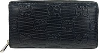Gucci Black Leather Long Wallet (Bi-Fold) (Pre-Owned)