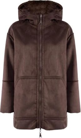 Nenette Paris Omkeerbare Parka - Dames - Jassen - Bruin - XS - Polyester - Jassen