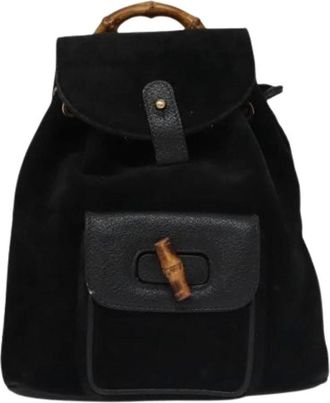 Gucci Pre-owned Backpacks, female, Black, Size: ONE SIZE Pre-owned Bamboo Backpack