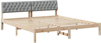 vidaXL Estructura De Cama Marr&oacute;n Y Gris Claro 180 X 200 Cm Vidaxl