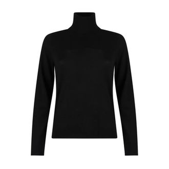 Max Mara Cashmere coltrui met ritssluiting - Dames - Cashmere truien - Zwart - L - Leer - Truien & Vesten