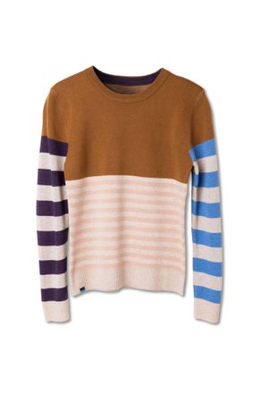 Kavu Womens Hillrose Crewneck Sweater In Stripe Mix