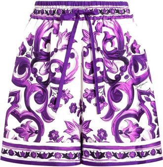Dolce & Gabbana Stijlvolle broeken voor mannen - Dames - Bermuda - Paars - 2XL - Korte Broeken