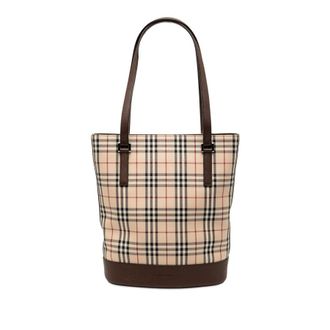 Burberry Pre-owned Burberry House Check Canvas Bucket Bag Unisex F2CWW6X84DNHIA6T