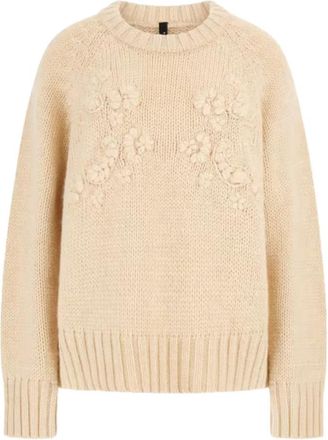 Marciano Maglia Ahlam Crop - Dames - Ronde hals truien - Beige - XS - Truien & Vesten