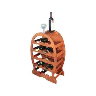 Made in Italy Cantinetta De Madera Para 23 Botellas, Nogal, 49x26,5 Cm, Altura 76 Cm