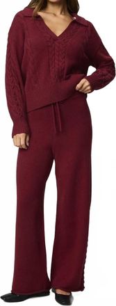 Splendid Jet Set Polo Sweater In Red
