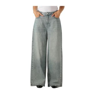 MY ESSENTIAL WARDROBE Wide Jeans, female, Blue, W33 L33, Relaxed Fit Wide Leg Jeans
