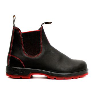 Blundstone 2342 Leather Unisex Chelsea Boots - Black Red Black - Size:UK 10.5