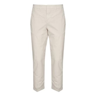 Fay Straight Trousers, male, White, W38, White Slim Fit Trousers
