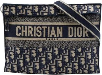 Dior Pre-owned Canvas dior-bags - Dames - Vintage Schoudertas - Blauw - ONE Size - Vintage