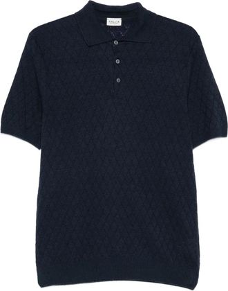 Gallia Polo in lino e cotone - Blu