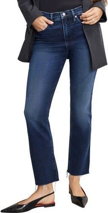 Good American Soft-Tech Good Standard Raw Hem Kick Flare Jeans in Indigo1068 at Nordstrom Rack, Size 14