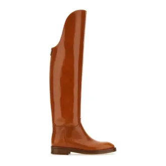Durazzi Milano Over-knee Boots, female, Brown, Size: 6 US Caramel Equestrian Leather Boots