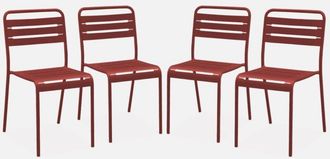 Sweeek Silla De Jard&iacute;n De Acero, Set De 4