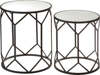 Premier Housewares Set of 2 Avantis Polygonal Frame Tables