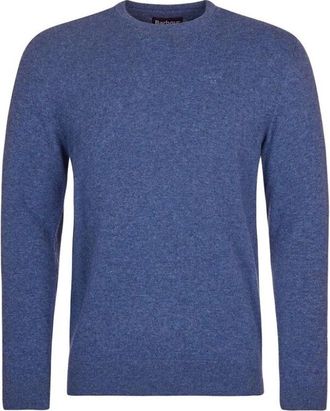 Barbour Zachte Lamswollen Trui met Ronde Hals - Heren - Ronde hals truien - Blauw - 2XL - Wol - Truien & Vesten