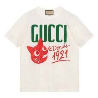 Gucci (WMNS) Gucci Cotton jersey T-shirt White 717422-XJFHR-9095
