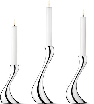 Georg Jensen Cobra Set of 3 Candleholders in Silver at Nordstrom