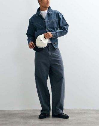 Carhartt Work in Progress Brandon - Jeans dritti larghi lavaggio antracite-Grigio