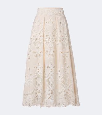Elie Saab Gonna lunga con ricamo