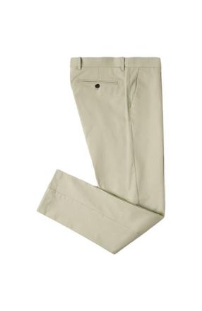 Robert Talbott Douglas Brushed Cotton Chino Pant in Pebble at Nordstrom, Size 31 X 32