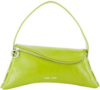 Sams&oslash;e & Sams&oslash;e Sadandy Shoulder 16279 - Dames - Schoudertassen - Groen - ONE Size - Leer - Tassen
