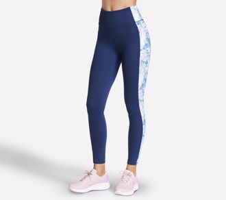 Skechers Funktionstights SKECHERS BLUE SEASCAPE FLORAL, Damen, Gr. XS (34), N-Gr, blau (blau seascape floral), Obermaterial: 88% Nylon, 12% Elasthan, Hosen Fun