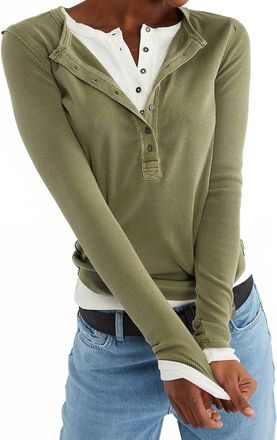 Free People Jamie Henley Tee In Capulet Olive