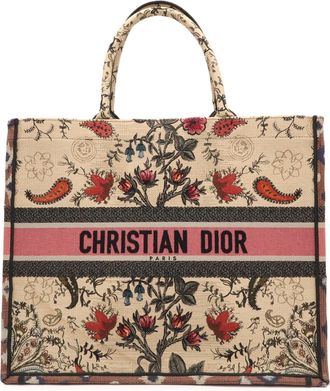 Dior Beige Gray Canvas Tote Bag (Pre-Owned)