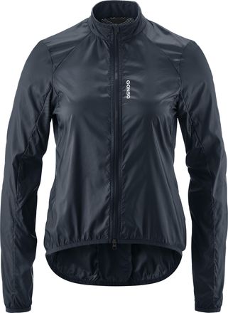 Gonso Fahrradjacke GONSO Road Jacket Wind W, Damen, Gr. 34, blau (nachtblau), 100% Polyester, Rundhals, Jacken Fahrradjacke, Damen Radjacke, atmungsaktive R