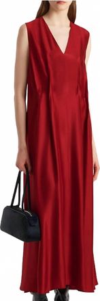 Khaite Syd Dress In Crimson