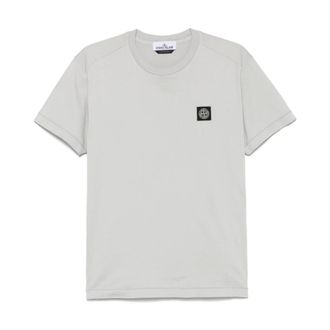 Stone Island T-Shirts, male, Gray, Size: 3XL Grey T-shirts and Polos