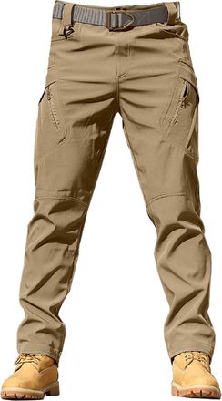 Generic SAUTRV Mens Tactical Trousers - Mens Outdoor Cargo Trousers Lightweight Outdoor Cargo Pants Waterproof Fleece Lined Trousers Mens Tactical Waterproof 