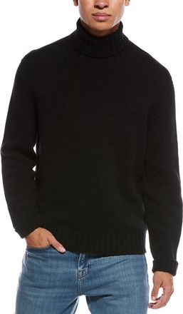 Palm Angels Curved Logo Wool-Blend Turtleneck Sweater
