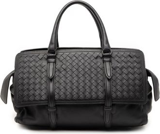Bottega Veneta Black Leather Handbag Tote Bag (Pre-Owned)