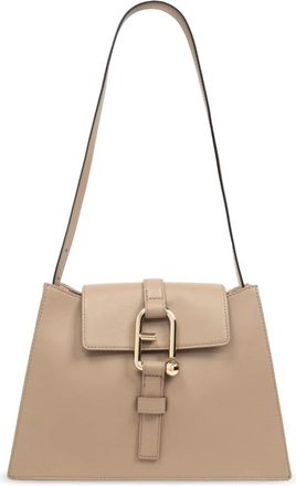 Furla Schoudertas Nuvola - Dames - Schoudertassen - Beige - ONE Size - Leer - Tassen