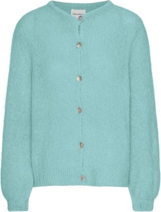Americandreams Susan Alpaca Cardigan - Dames - Vesten - Groen - S - Wol - Truien & Vesten