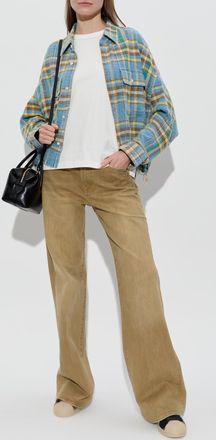 R13 Shirt With Raw Edge Finish, Womens, Blue