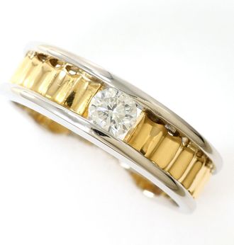 C&A Platinum Yellow Gold Yellow Gold (18K) Platinum 900 Band Ring (Pre-Owned)