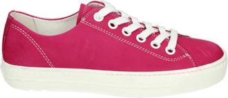 Paul Green Sportieve Lage Damesschoenen Roze Nubuck - Dames - Sneakers - Roze - 39 EU - Leer - Schoenen