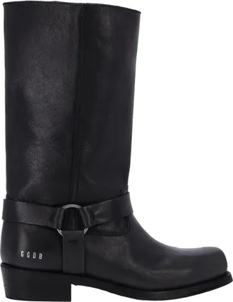 Golden Goose Black Leather Biker Boots