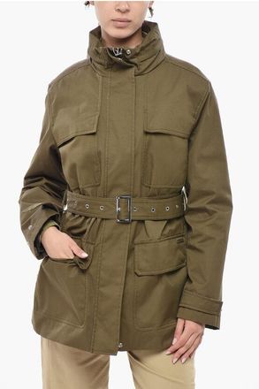 Woolrich Cotton Utility Jacket HAVICE with Belt size Xxl