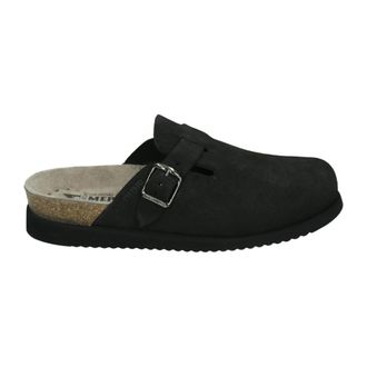 Mephisto Zwarte Nubuck Instap Sandalen - Dames - Slip ons - Zwart - 39 EU - Leer - Schoenen
