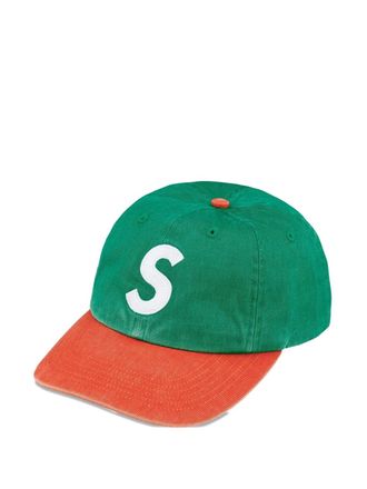 SUPREME logo-embroidered cap - men - Cotton - One Size - Green