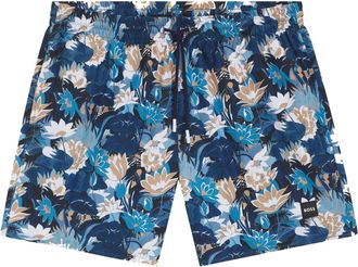 HUGO BOSS Mens PIRANHA SWIM SHORTS BLUE Cotton - Size X-Large