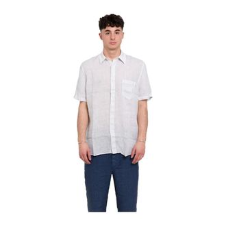 120% Lino Heren, Overhemden, Wit, Maat: 2XL Linnen