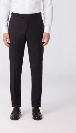 Pantaloni Torino Pleated Slim Fit Tailored Trousers in Virgin Wool