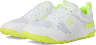 Wilson Pickle Pro Womens Shoes White/White/Safety Yellow : 10.5 D - Wide, Textile